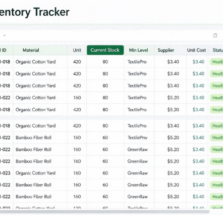 Raw Material Inventory Tracker