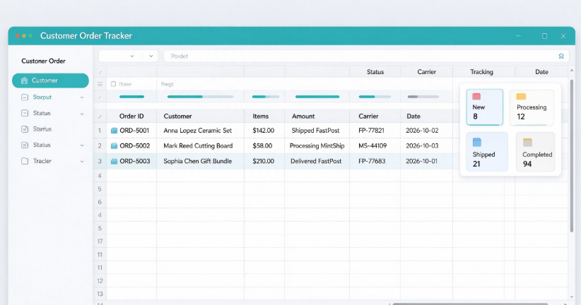 Customer Order Tracker