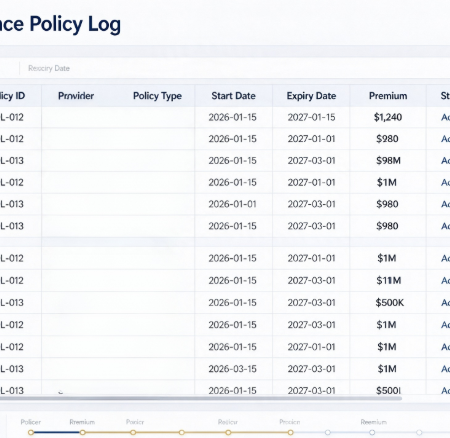 Commercial Insurance Policy Log