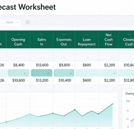 Cash Flow Forecast Worksheet