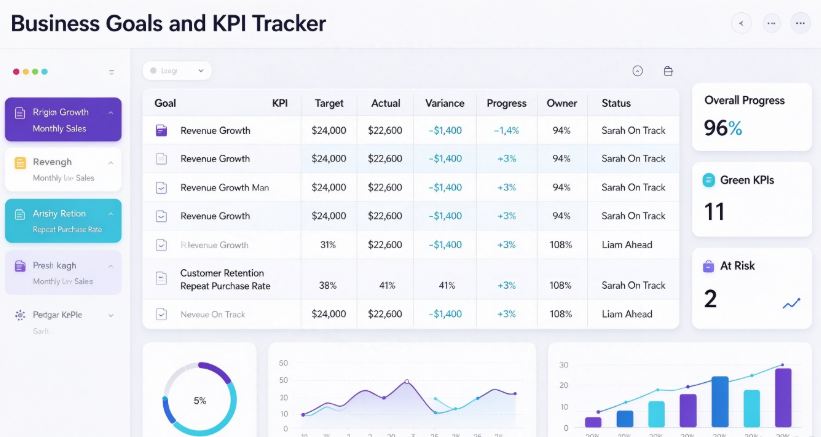 Business Goals and KPI Tracker
