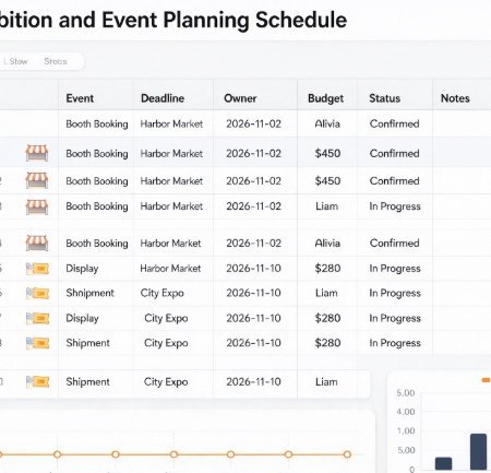 Exhibition and Event Planning Schedule