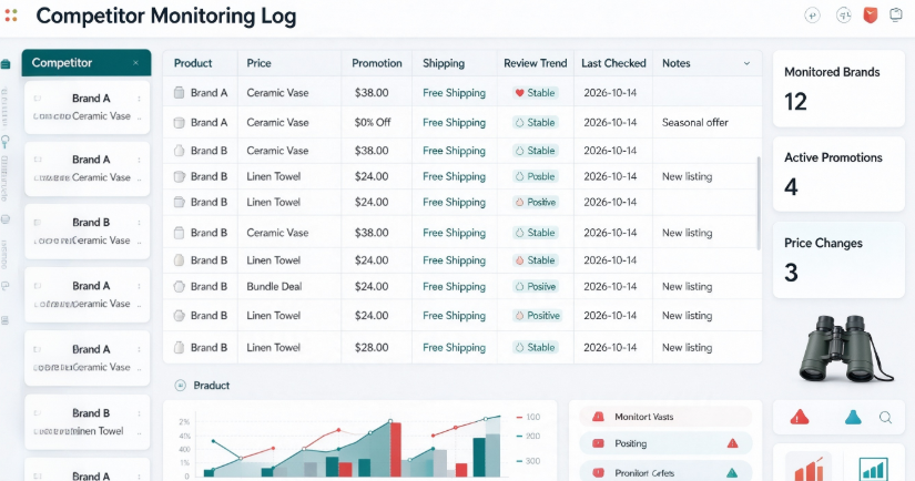 Competitor Monitoring Log