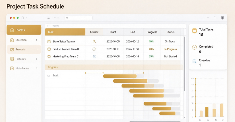 Project Task Schedule