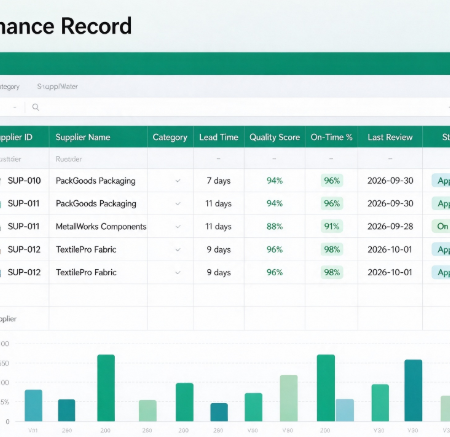 Supplier Performance Record