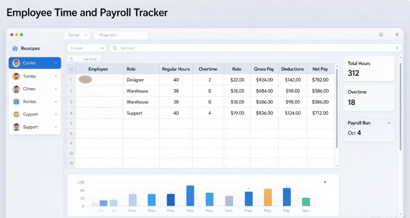 Employee Time and Payroll Tracker